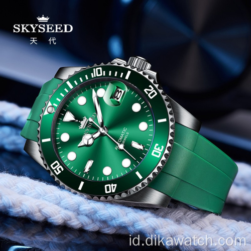 jam tangan mekanik pria SKYSEED green water ghost jam tangan